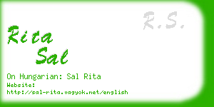 rita sal business card